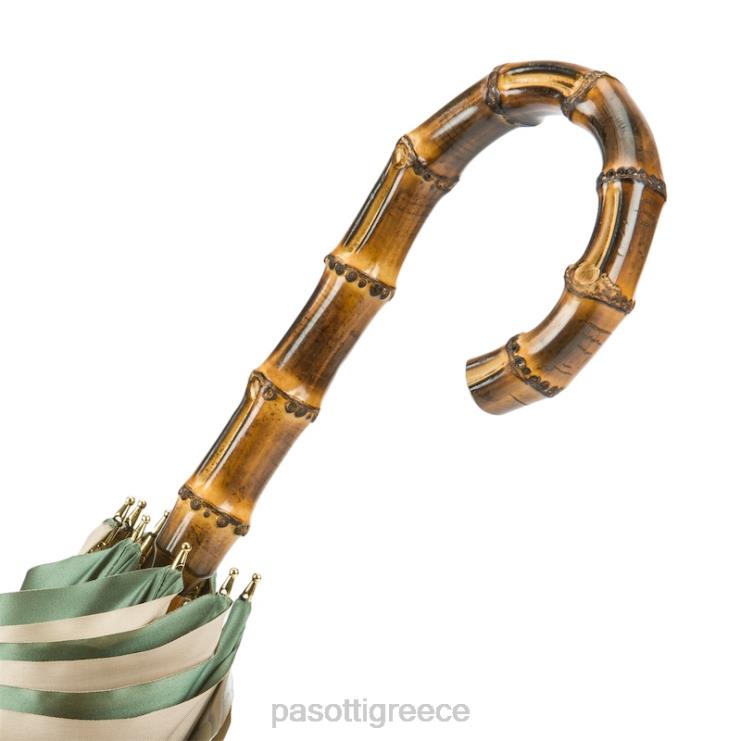 ομπρέλα | PASOTTI 397 58152-3 b - ομπρέλα με λαβή μπαμπού με χαλινάρια διπλό ύφασμα 2N6B8486 γυναίκες